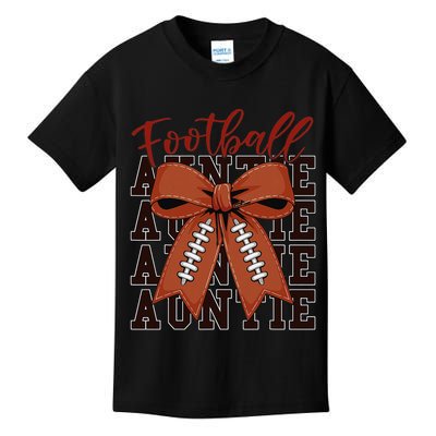 Baby Football Auntie Coquette Bow Cute Mom Teen Girl Kids T-Shirt