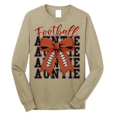 Baby Football Auntie Coquette Bow Cute Mom Teen Girl Long Sleeve Shirt