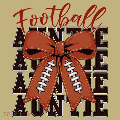 Baby Football Auntie Coquette Bow Cute Mom Teen Girl T-Shirt