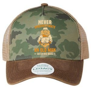 Beekeeping Funny An Old Man With His Bees Beekeeper Legacy Tie Dye Trucker Hat