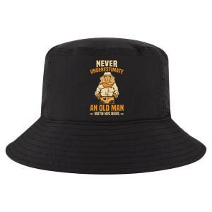 Beekeeping Funny An Old Man With His Bees Beekeeper Cool Comfort Performance Bucket Hat