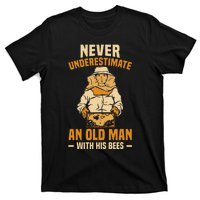 Beekeeping Funny An Old Man With His Bees Beekeeper T-Shirt