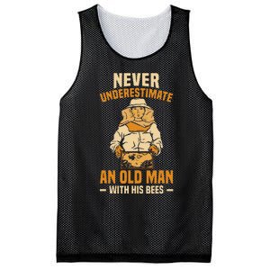 Beekeeping Funny An Old Man With His Bees Beekeeper Mesh Reversible Basketball Jersey Tank