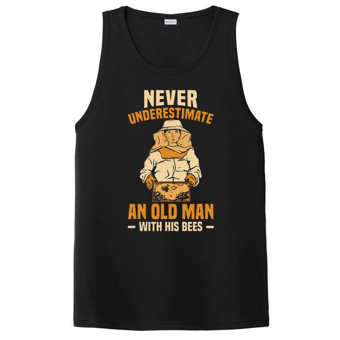 Beekeeping Funny An Old Man With His Bees Beekeeper PosiCharge Competitor Tank