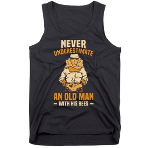 Beekeeping Funny An Old Man With His Bees Beekeeper Tank Top