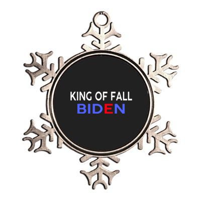 king of fall biden biden fell again funny academy graduation Metallic Star Ornament