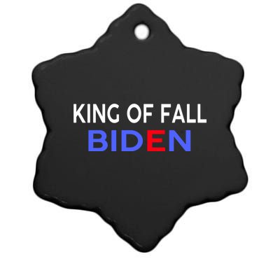 king of fall biden biden fell again funny academy graduation Ceramic Star Ornament