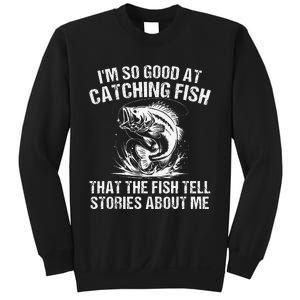 Bass Fishing Angler Funny Fisherman Catching Fish Gift Sweatshirt