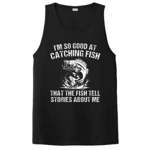 Bass Fishing Angler Funny Fisherman Catching Fish Gift PosiCharge Competitor Tank