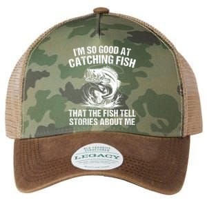 Bass Fishing Angler Funny Fisherman Catching Fish Legacy Tie Dye Trucker Hat