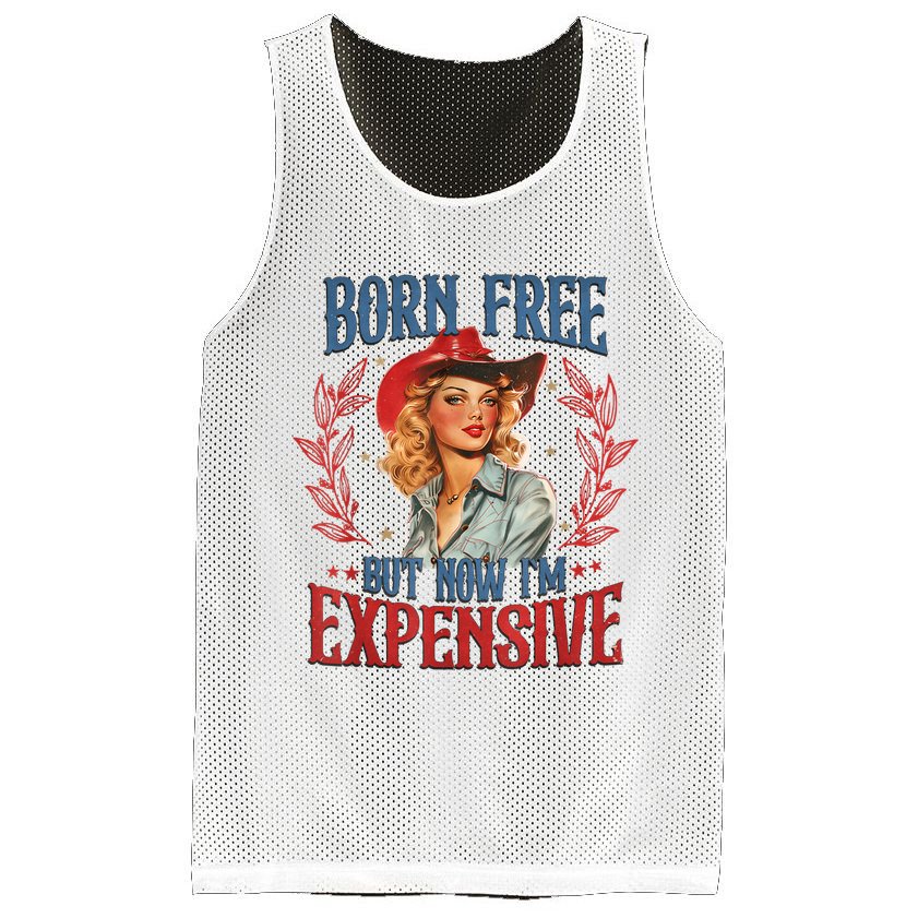 Born Free But Now I’M Expensive Mesh Reversible Basketball Jersey Tank