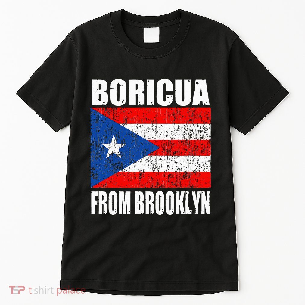 Boricua From Brooklyn New York Puerto Rican Flag Tall T-Shirt
