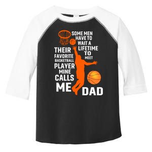 Basketball Favorite Basketball Player Mine Calls Me Dad Toddler Fine Jersey T-Shirt