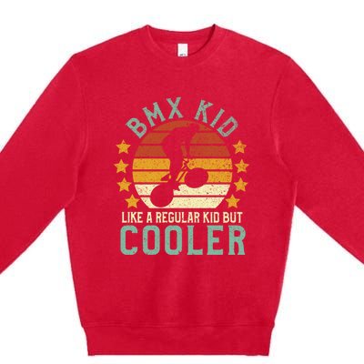 Bmx | Funny Bmx Trick Freestyle Bike Rider Gift Premium Crewneck Sweatshirt