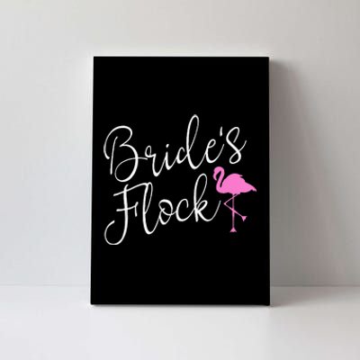 Brides Flock Bridal Party Flamingo Theme Bachelorette Party Canvas