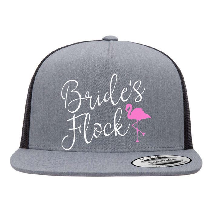 Brides Flock Bridal Party Flamingo Theme Bachelorette Party Flat Bill Trucker Hat