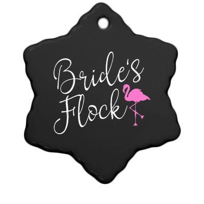 Brides Flock Bridal Party Flamingo Theme Bachelorette Party Ceramic Star Ornament