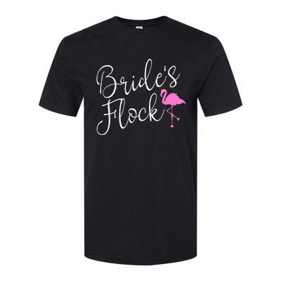 Brides Flock Bridal Party Flamingo Theme Bachelorette Party Softstyle® CVC T-Shirt