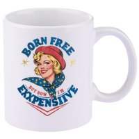 Born Free But Now Im Expensive Funny Fourth Of July 4th Of July 11oz C Handle Ceramic Mug