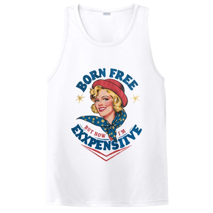 Born Free But Now Im Expensive Funny Fourth Of July 4th Of July PosiCharge Competitor Tank