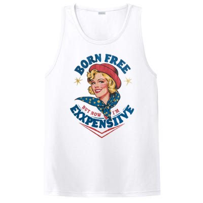 Born Free But Now Im Expensive Funny Fourth Of July 4th Of July PosiCharge Competitor Tank