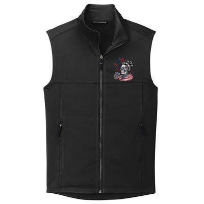 Born Free But Now Im Expensive Patriotic Skull Collective Smooth Fleece Vest