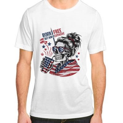 Born Free But Now Im Expensive Patriotic Skull Adult ChromaSoft Performance T-Shirt