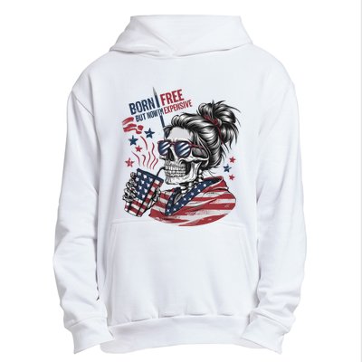 Born Free But Now Im Expensive Patriotic Skull Urban Pullover Hoodie