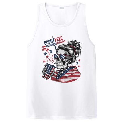 Born Free But Now Im Expensive Patriotic Skull PosiCharge Competitor Tank