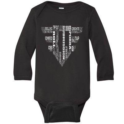 Bjj For Bjj Fighter Slang Brazilian Jiu Jitsu Baby Long Sleeve Bodysuit