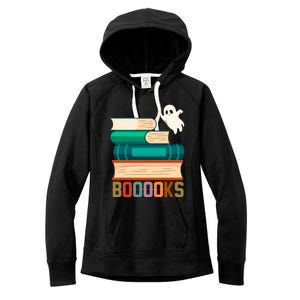 Boooooks Funny Book Ghost Halloween Gift Women's Fleece Hoodie