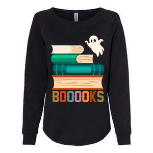 Boooooks Funny Book Ghost Halloween Gift Womens California Wash Sweatshirt