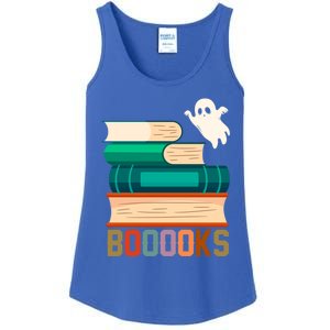 Boooooks Funny Book Ghost Halloween Gift Ladies Essential Tank