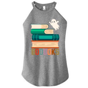 Boooooks Funny Book Ghost Halloween Gift Women's Perfect Tri Rocker Tank