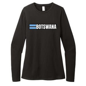 Botswana Flag Womens CVC Long Sleeve Shirt