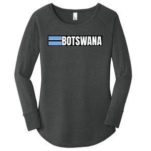 Botswana Flag Women's Perfect Tri Tunic Long Sleeve Shirt