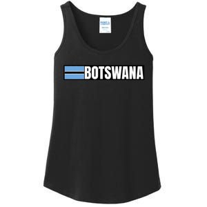 Botswana Flag Ladies Essential Tank