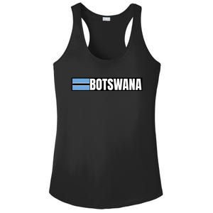 Botswana Flag Ladies PosiCharge Competitor Racerback Tank