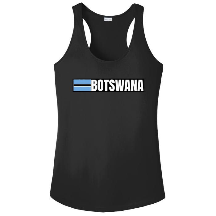 Botswana Flag Ladies PosiCharge Competitor Racerback Tank