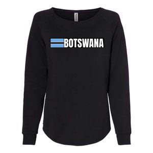 Botswana Flag Womens California Wash Sweatshirt