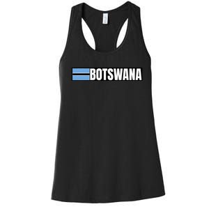 Botswana Flag Women's Racerback Tank