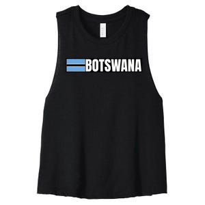 Botswana Flag Women's Racerback Cropped Tank