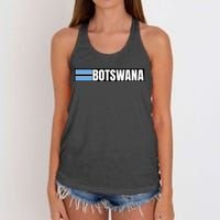 Botswana Flag Women's Knotted Racerback Tank