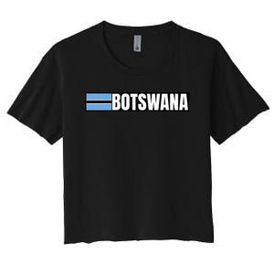 Botswana Flag Women's Crop Top Tee