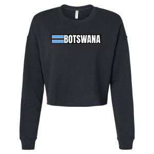 Botswana Flag Cropped Pullover Crew