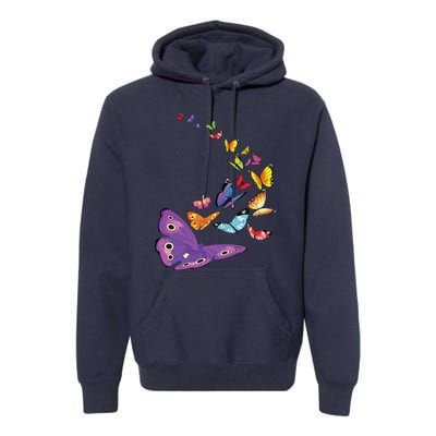 Butterfly Flying Butterfly Wings Shirts Premium Hoodie