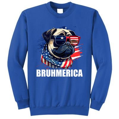 Bruhmerica French Bulldog Usa American Flag Distressed Great Gift Sweatshirt