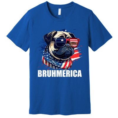 Bruhmerica French Bulldog Usa American Flag Distressed Great Gift Premium T-Shirt