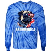 Bruhmerica French Bulldog Usa American Flag Distressed Great Gift Tie-Dye Long Sleeve Shirt