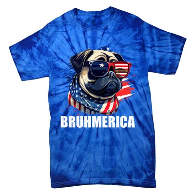 Bruhmerica French Bulldog Usa American Flag Distressed Great Gift Tie-Dye T-Shirt